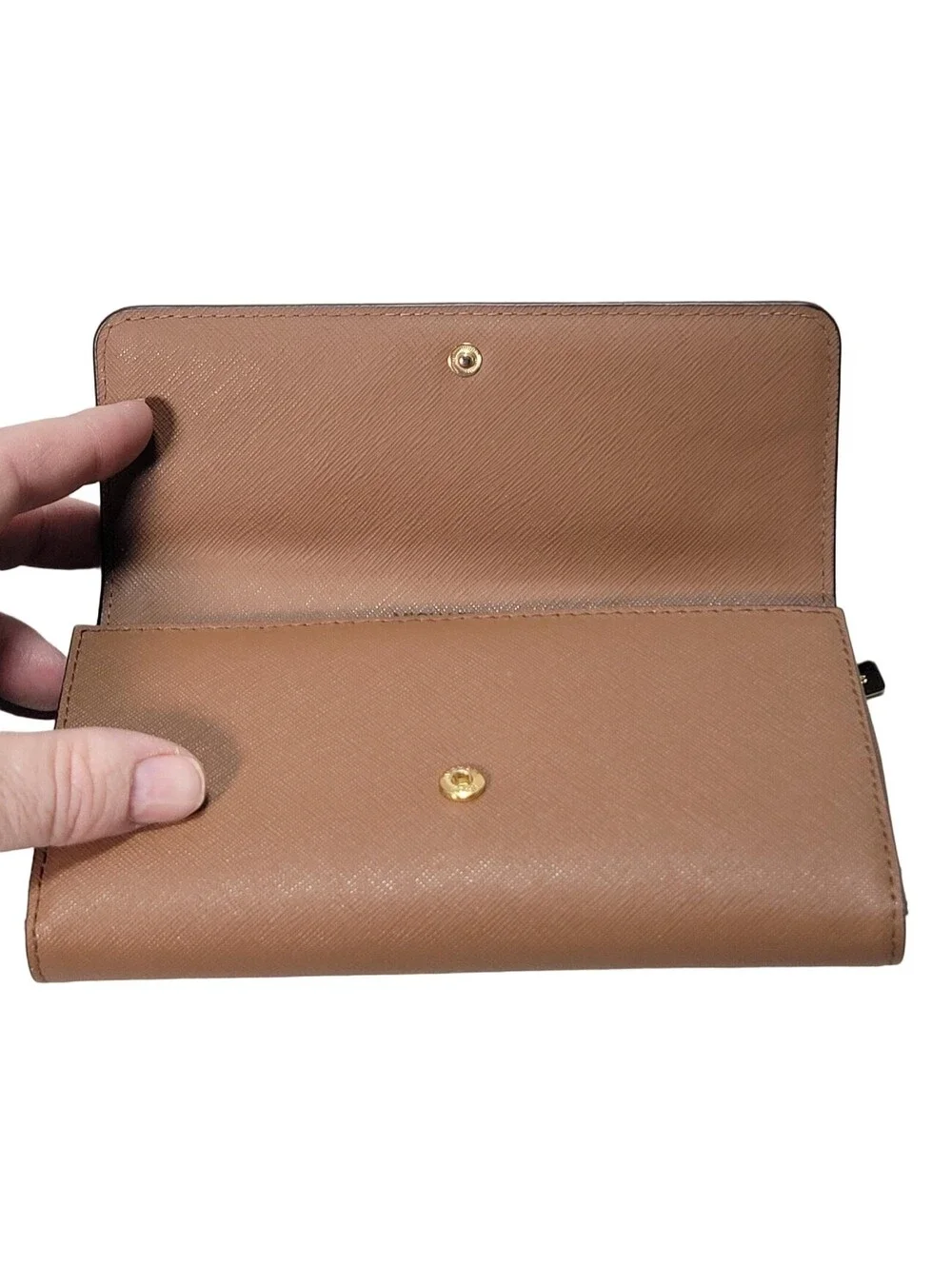 MICHAEL KORS JET SET TRAVEL LARGE TRIFOLD WALLET BROWN LUGGAGE